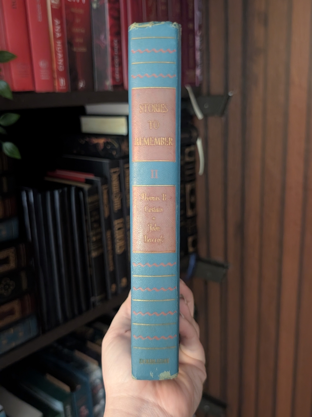 Blue and Coral Decorative Hardcover Book - Stories to Remember II